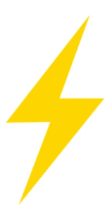 Icon of a yellow lightening bolt